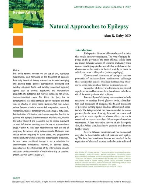 Natural Remedies for Epilepsy