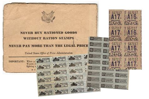 Rationing during WW2: See war ration books, ration stamps, gas stamps ...