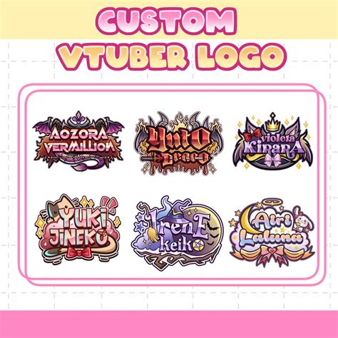 Custom Vtuber Logo Vtuber Custom Logo Logo Design Pngtuber Logo ...