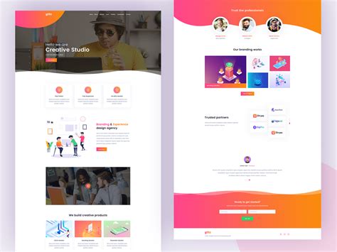 Glitz - React Landing Page Template by SovWare on Dribbble