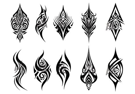 Tribal Tattoo, Tribal Bundle, Fantasy, Symbols, Vector,scalable, SVG, PNG - Etsy