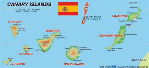 Canary Islands map, Spain | Canary Islands | Pinterest | Canary islands, Fiji and Maps