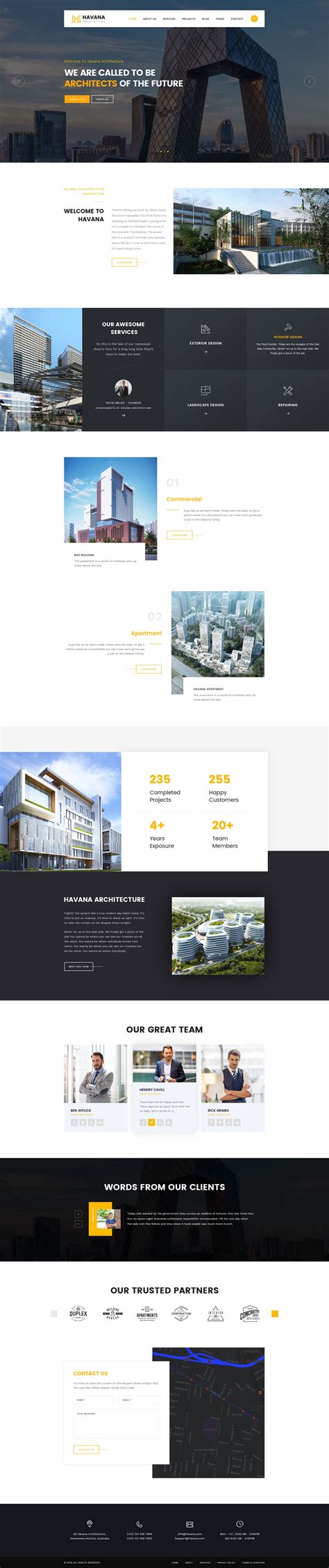 Havana : Architecture PSD Template | Psd templates, Templates, Types of architecture