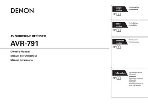 DENON AVR-791 MANUAL DEL USUARIO Pdf Download | ManualsLib