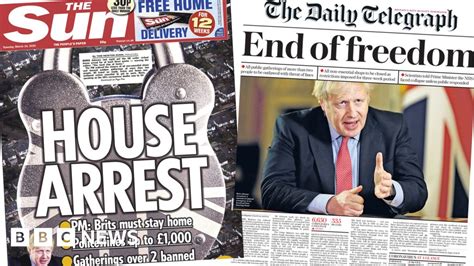 Newspaper headlines: UK 'under house arrest' as coronavirus measures 'end freedom'