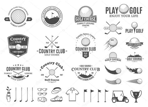 Golf country club logo, labels, icons and design elements Stock Vector Image by ©Counterfeit ...