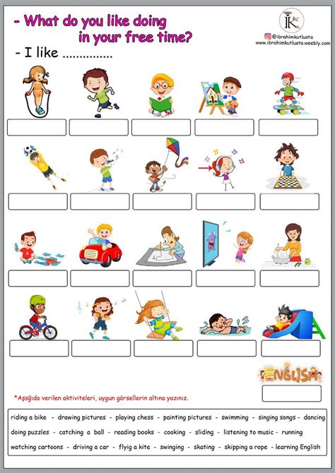 Free Time Activities, Online Activities, Esl Free, Worksheets, School Subjects, Online Workouts ...