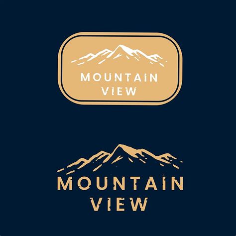 Mountain view logo set vector | Premium Vector - rawpixel