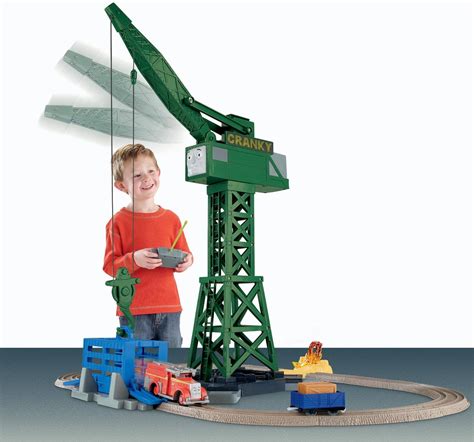 Thomas the Train: TrackMaster Cranky and Flynn Save the Day Playset ...