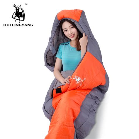 Ultralight Sport Hiking Sleeping Bags Outdoor Winter Camping Lightweight Cotton Adult Mummy 3 4 ...