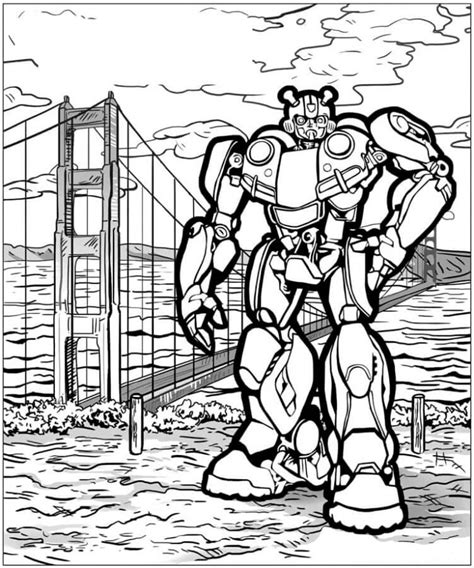 Bumblebee With Bridge coloring page - Download, Print or Color Online ...