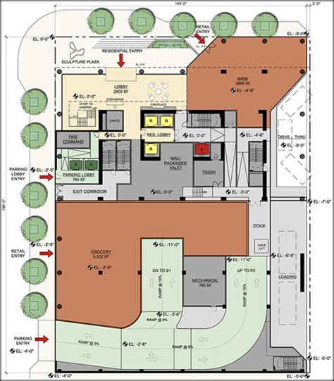 Bank Building Commercial Bank Floor Plan Design