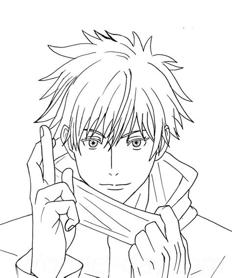 awesome gojo satoru Coloring Page - Anime Coloring Pages