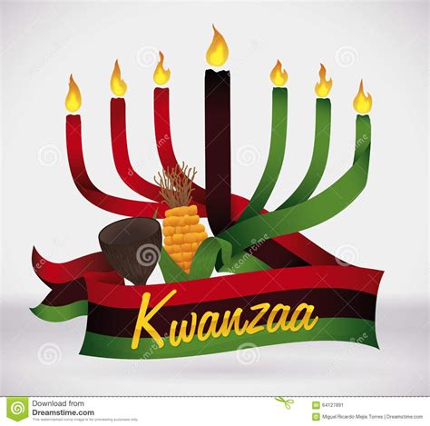 Kwanzaa Flag with Traditional Elements, Vector illustration | Kwanzaa flag, Happy kwanzaa, Kwanzaa