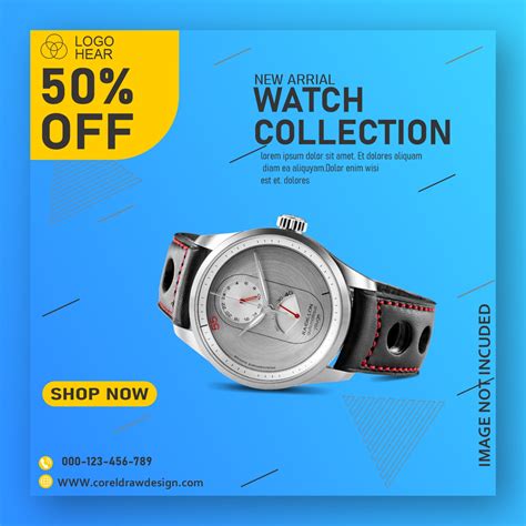 Download Watch collection banner template | CorelDraw Design (Download Free CDR, Vector, Stock ...