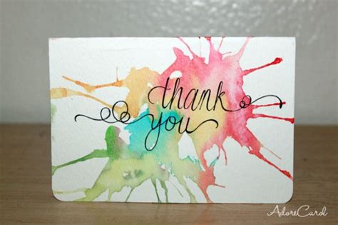 thank you watercolor card | Watercolor cards, Cards handmade, Greeting ...