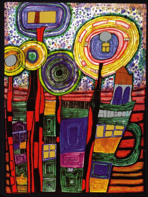 Friedensreich Hundertwasser Paintings, 1991 silent flowers | Paintings ...