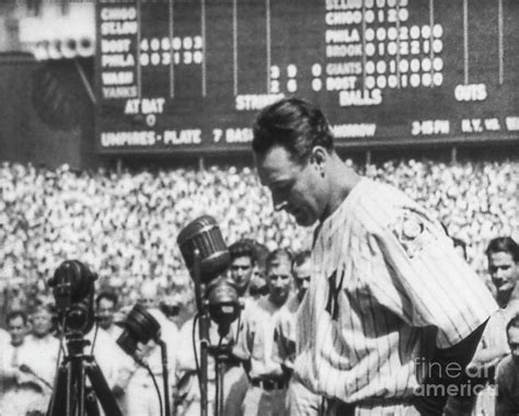 Lou Gehrig - Farewell Speech Yankee Stadium Photograph by Albert Bolognese - Pixels