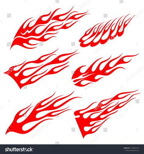 Hot Rod Flames Flames Stickers Flames Stock Vector (Royalty Free ...