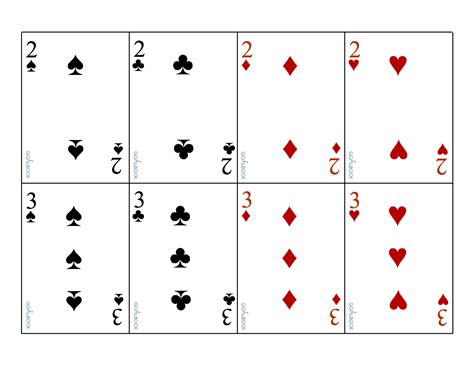 Free Printable Playing Cards Template – Mightyprintingdeals.com