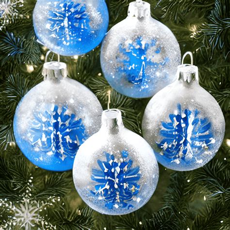 Blue Christmas Ornaments · Creative Fabrica