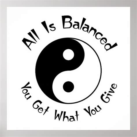 Balance Yin Yang Poster | Zazzle