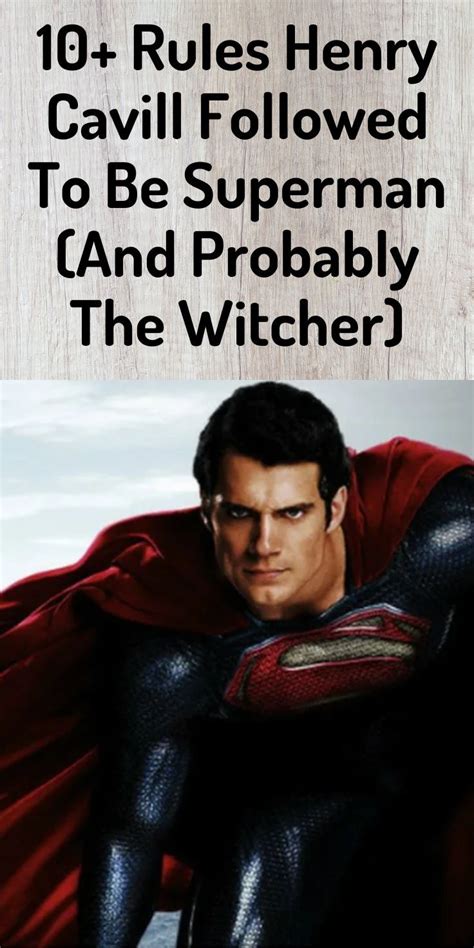 10+ Rules Henry Cavill Followed To Be Superman (And Probably The Witcher) in 2022 | Henry cavill ...