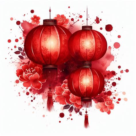 Premium PSD | Chinese new year 2024 chinese lanterns