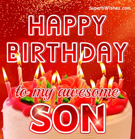 Delicate Birthday Cake GIF - Happy Birthday To My Amazing Son | SuperbWishes