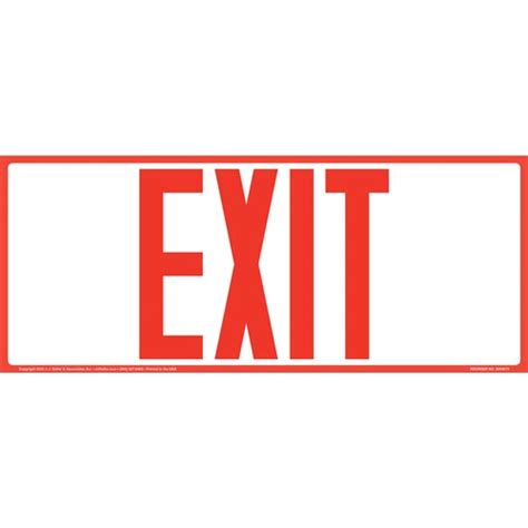 Exit Sign - Red