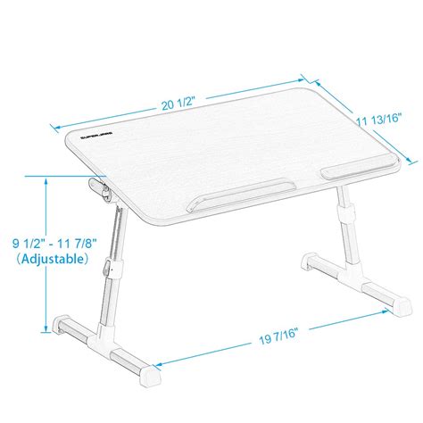 Купить Adjustable Laptop Table, Superjare Portable Standing Desk, Notebook Stand Reading Holder ...