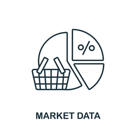 Market Data icon. Creative simple symbol from fintech collection. Line ...