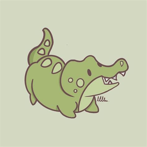 Cute Crocodile Drawing - Drawing.rjuuc.edu.np