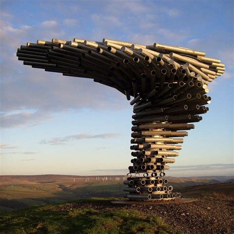 The Singing Ringing Tree is a wind powered sound sculpture resembling a ...