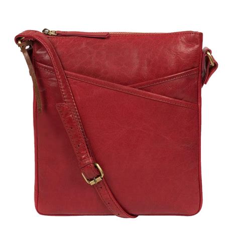 70% Off Red Leather Cross Body Bag, Shoulder Bag