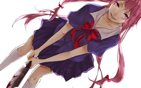 Anime Girl with Bloody Knife | Anime | Pinterest | Anime, Future diary ...