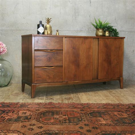 Small Mid Century Walnut Sideboard #5/18 – Mustard Vintage