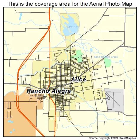 Aerial Photography Map of Alice, TX Texas