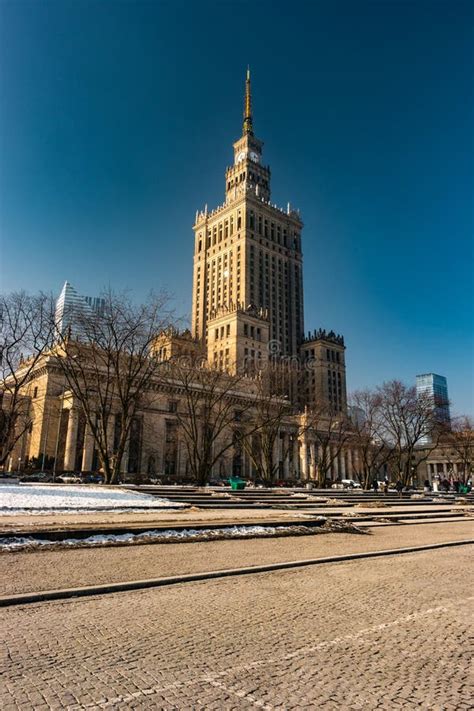 Warsaw Palace of Culture and Science Stock Photo - Image of high ...