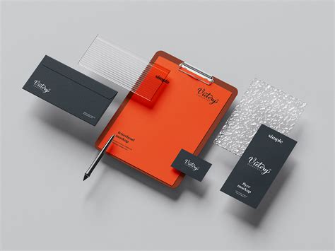 Logo with stationery mockup set on Behance