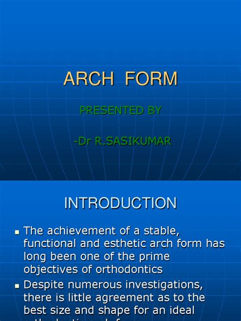 arch form.ppt | Orthodontics | Tooth