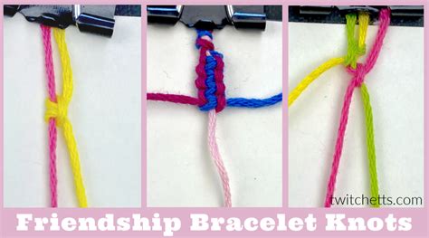 5 Important Friendship Bracelet Knots with step by step intructions