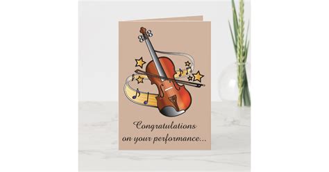 Congratulations on Your Music Performance Card | Zazzle.com