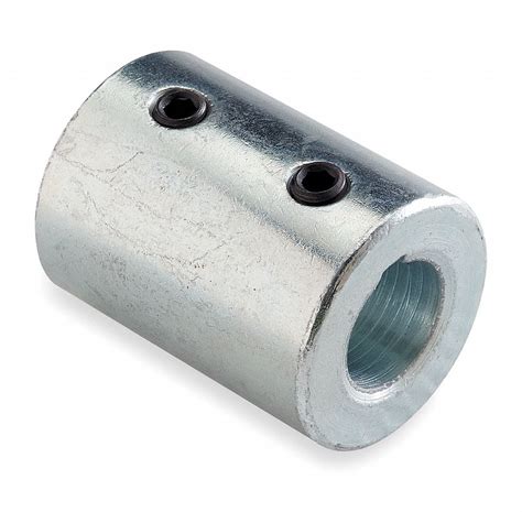 DAYTON 1 Piece Set Screw 1/2 in Bore Dia. Steel Rigid Shaft Coupling - 6L015|6L015 - Grainger