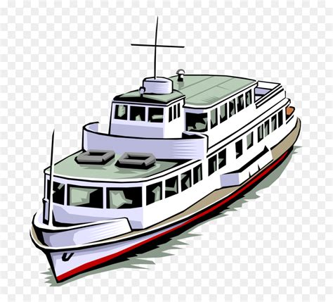 Ferry Boat Black And White Clipart