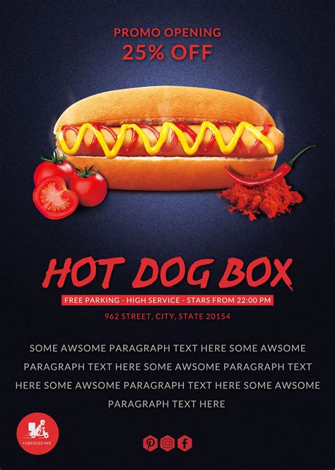 Hot Dog Flyer Template - Detrester.com