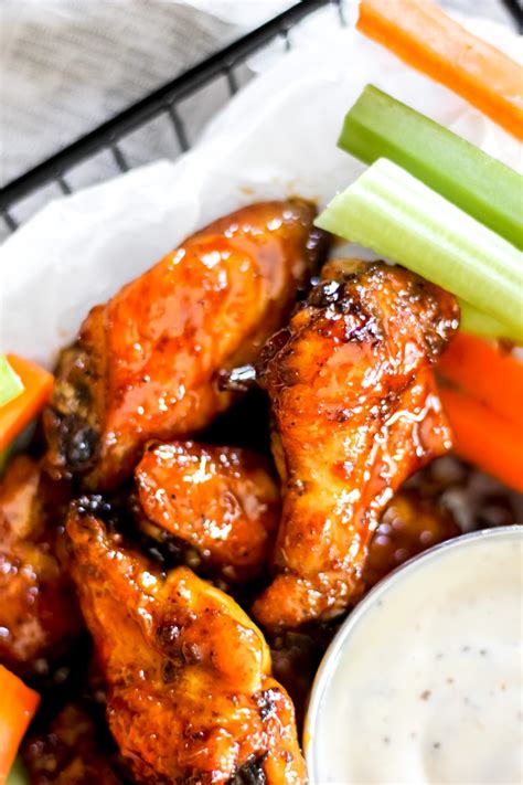 Air-Fryer Sticky Honey Garlic Chicken Wings - The Seasoned Skillet