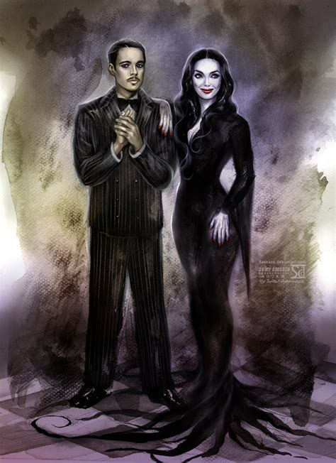 Gomez and Morticia Addams by daekazu on DeviantArt