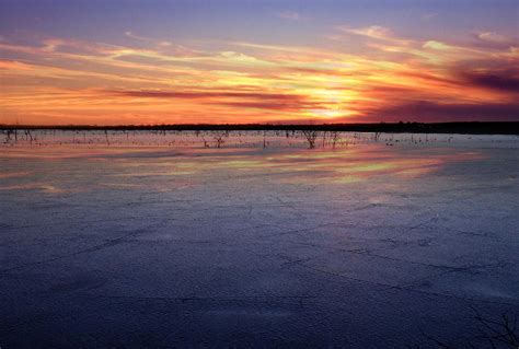 January Sunset at El Dorado Lake Photograph by Rod Seel | Fine Art America