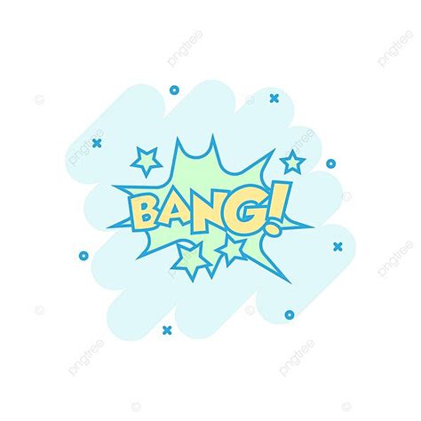 Comicstyle Sound Effects Icon With Bang Effect Colored Message Phrase Vector, Colored, Message ...